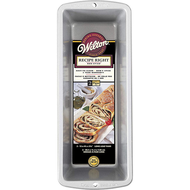 Wilton Recipe Right Non-Stick Long Loaf Pans, Set Of 2
