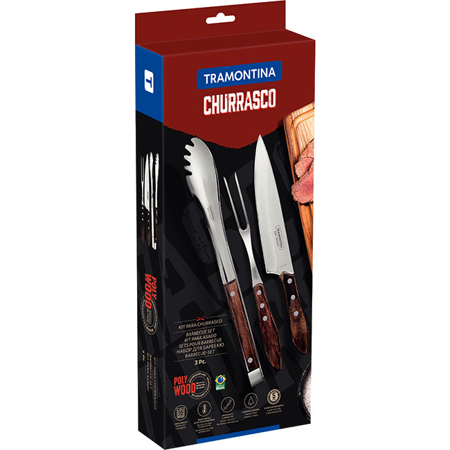 Tramontina Polywood 3pc Barbeque Set