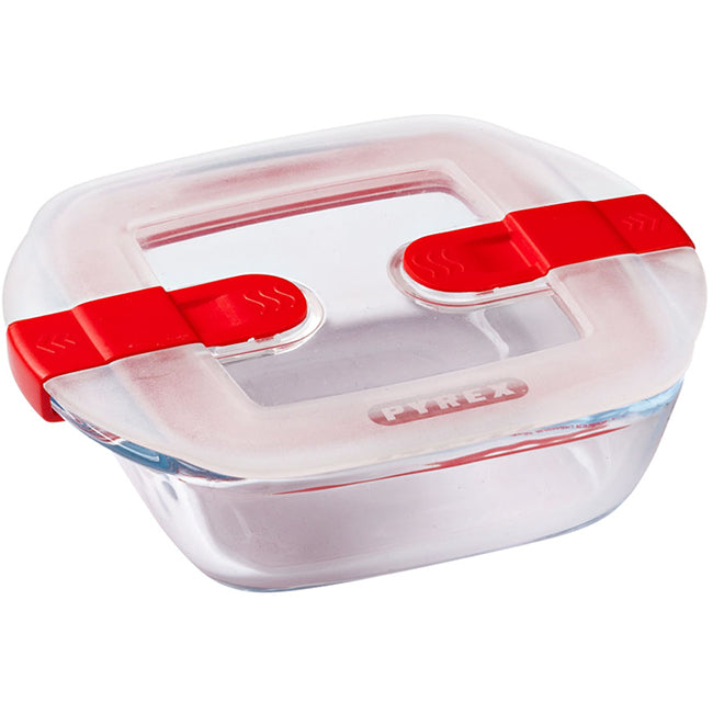 Pyrex Cook & Heat Square Glass Roaster With Microwave Safe Lid