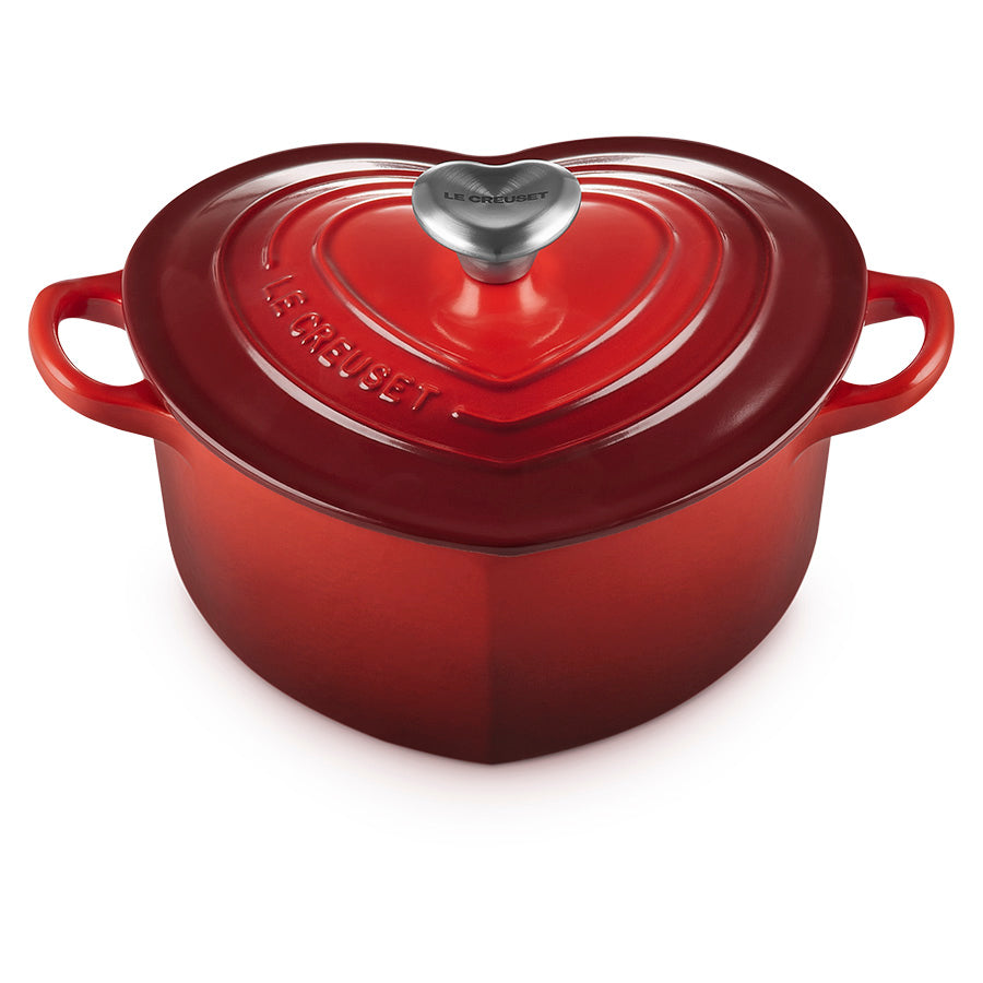Le Creuset 20cm Cast Iron Heart Shaped Casserole With Heart Knob, 1.9L