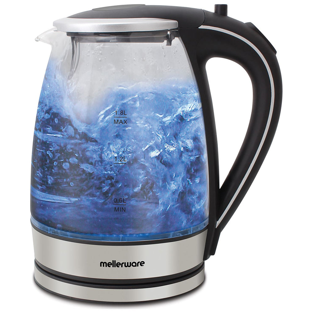 Mellerware Azure Cordless Glass Kettle, 1.8L