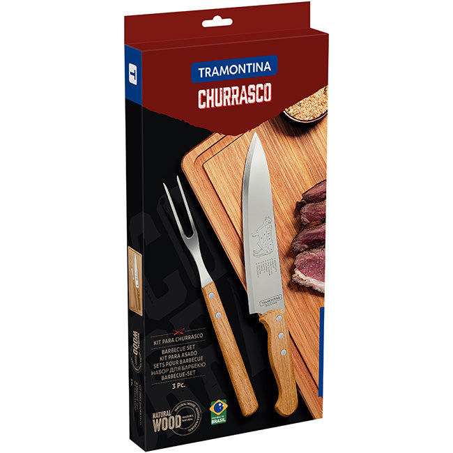 Tramontina Churrasco XL Carving Set With Wooden Board