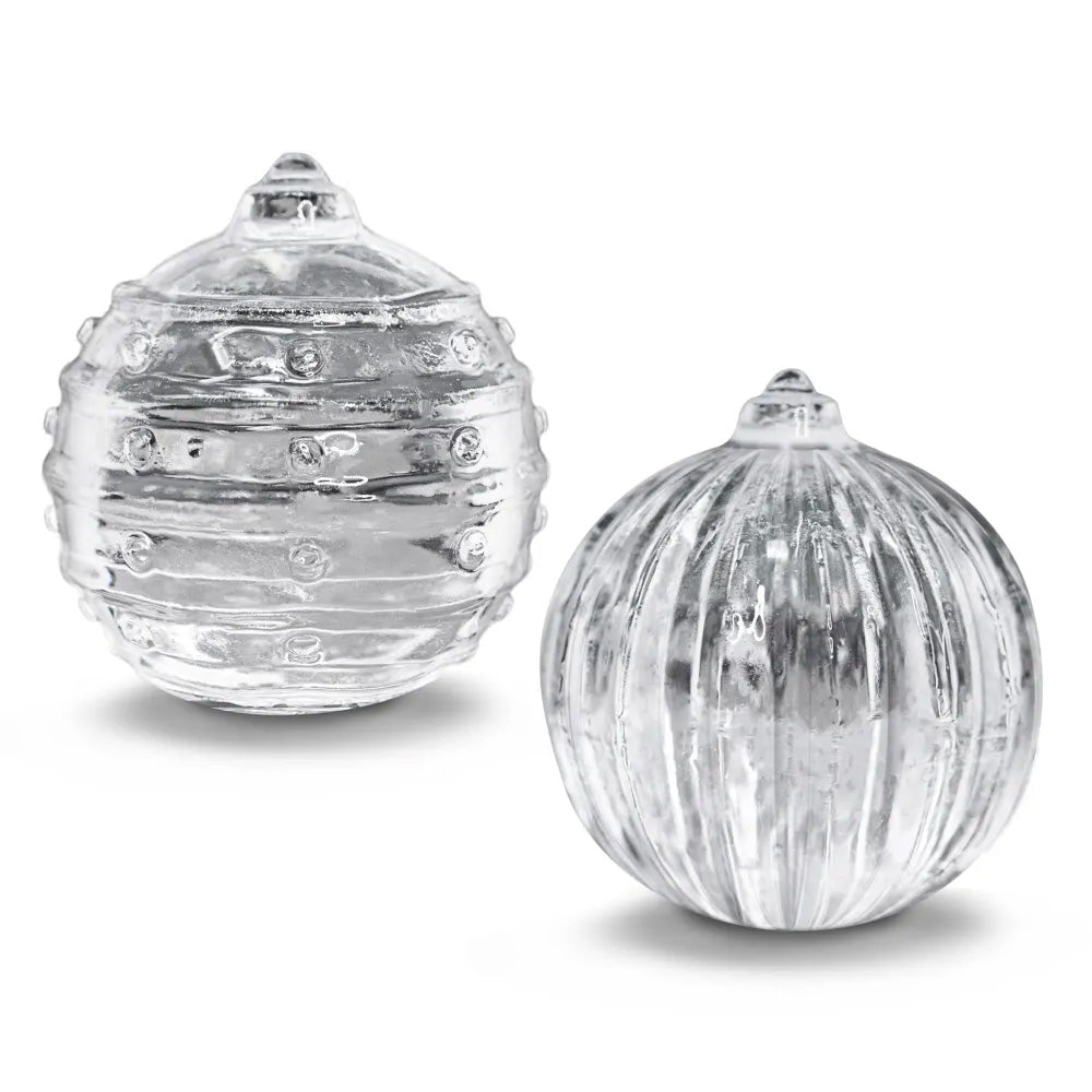 Tovolo Dots & Stripes Festive Ornament Ice Moulds, Set of 2