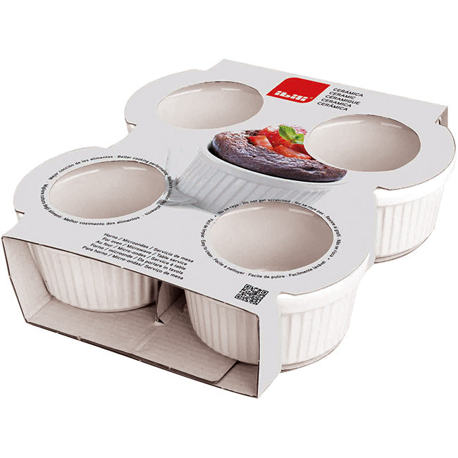 Ibili Ceramica 9cm Ramekins, Set Of 4