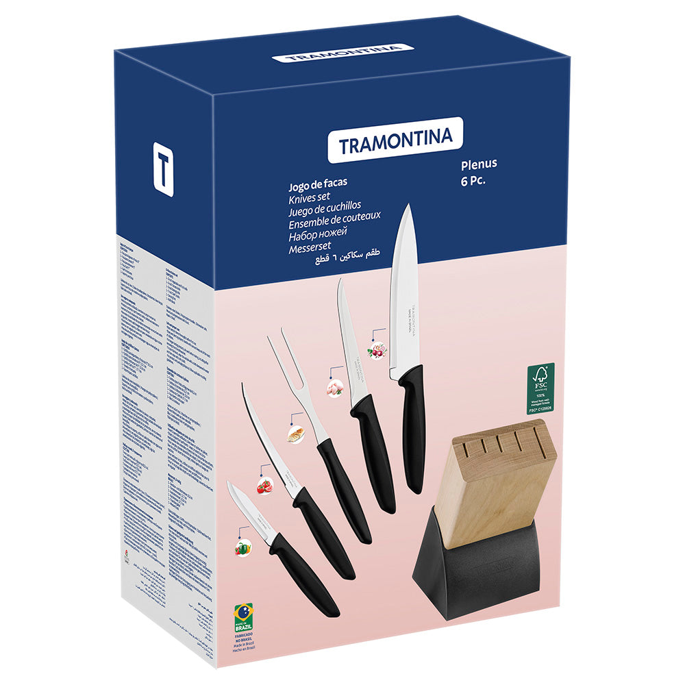 Tramontina Plenus Knife Block Set, 6pc