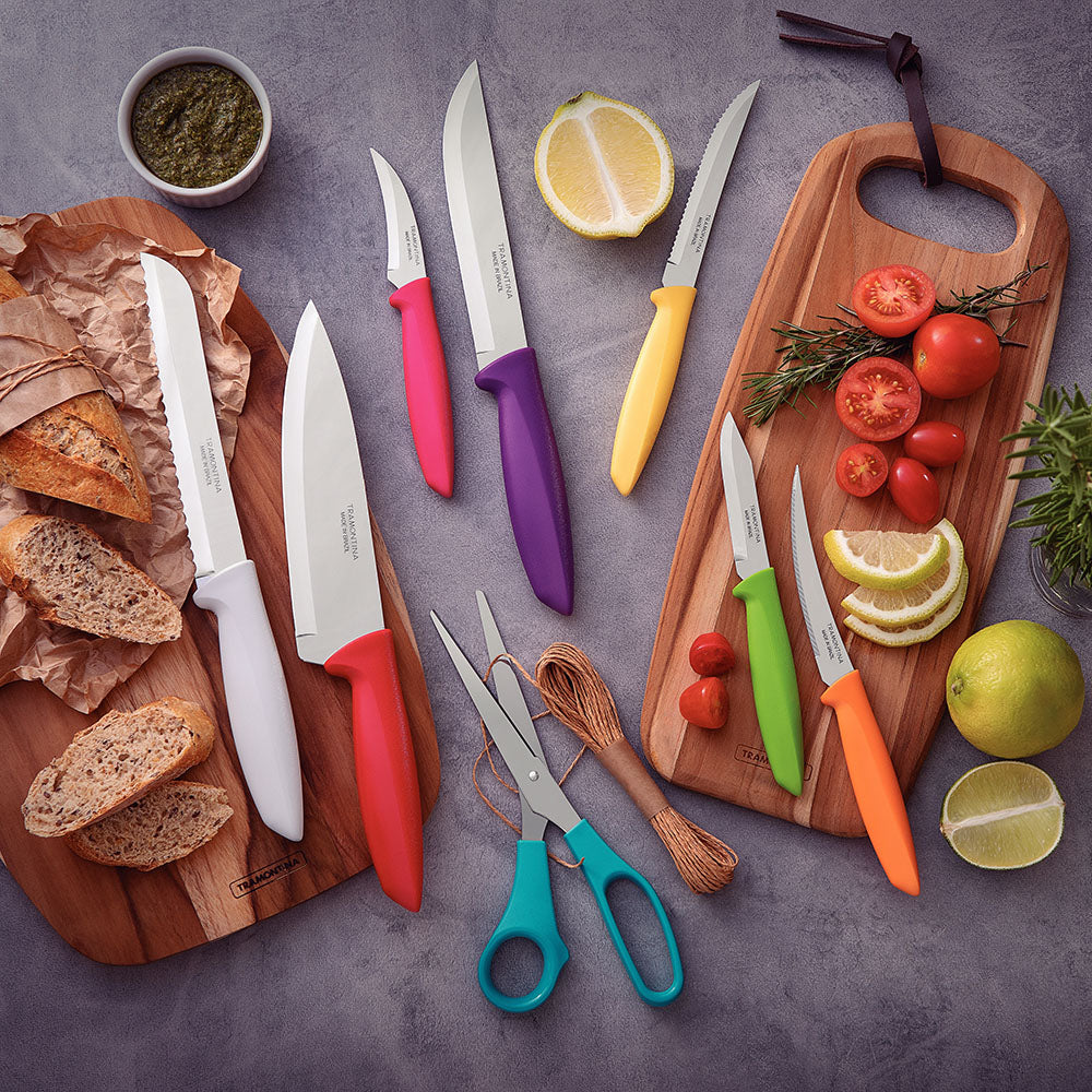 Tramontina Plenus Knife & Scissors Set, 8pc