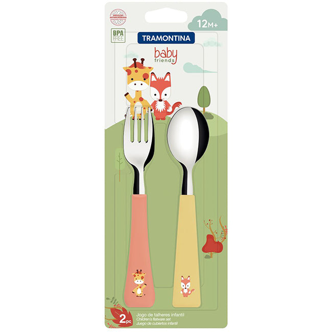 Tramontina Baby Friends Children's Cutlery Set, 2pc