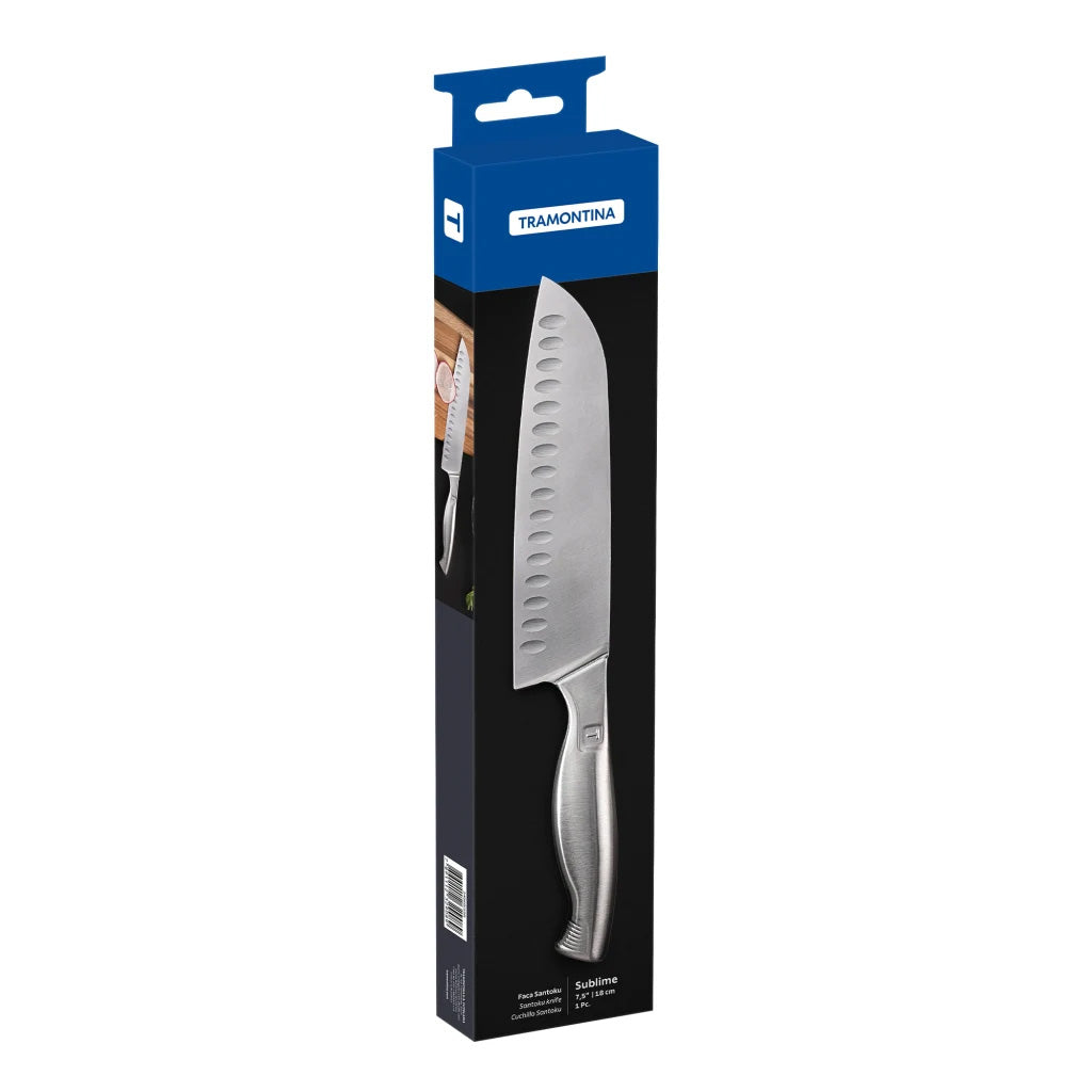 Tramontina Sublime Stainless Steel Santoku Knife, 19cm