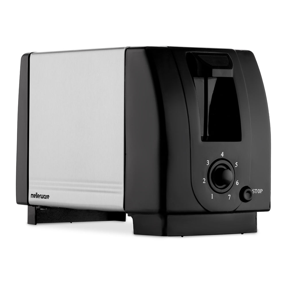 Mellerware Brushed Stainless Steel 2 Slice Toaster