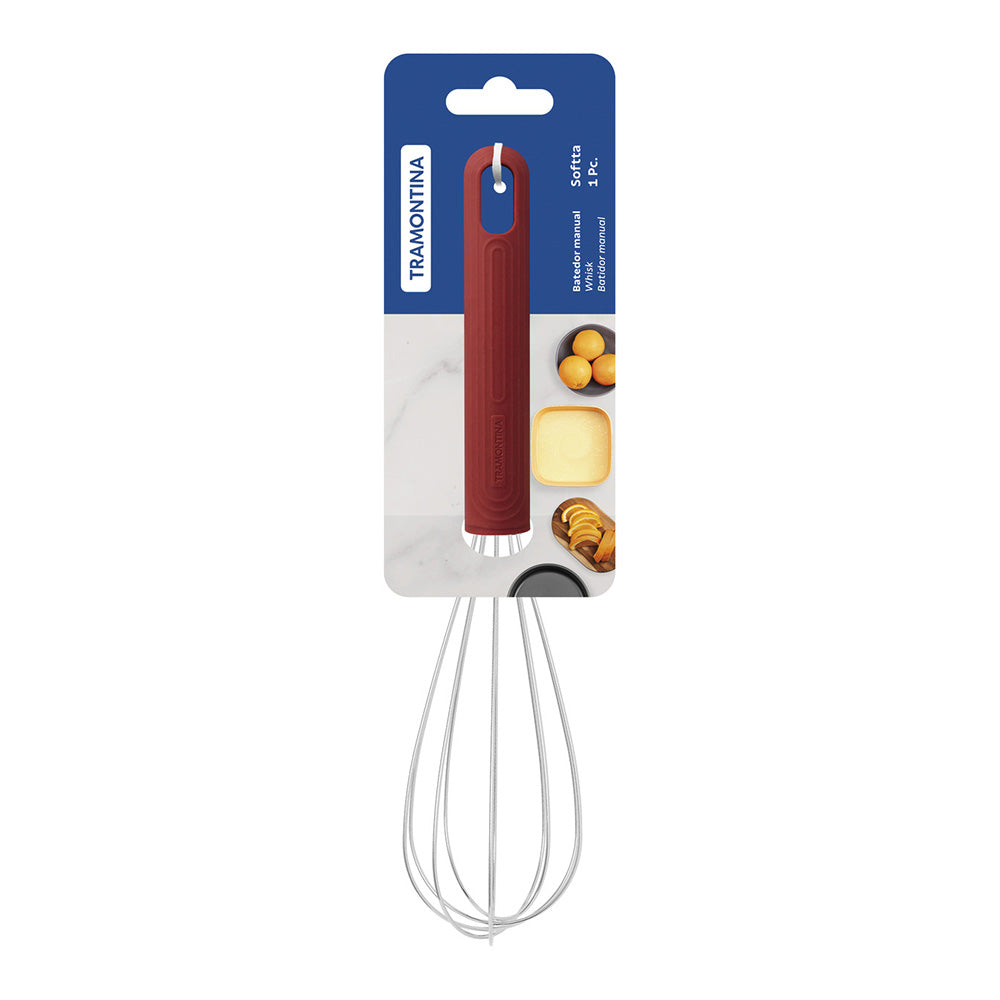 Tramontina Soffta Stainless Steel Whisk with Rubberised Handle