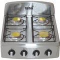 Totai Four Burner Auto Ignition Tabletop Stainless Steel Gas Stove