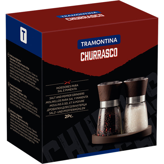 Tramontina Churrasco Salt & Pepper Grinder Set On Stand