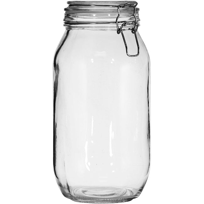 Regent Round Canister With Hermetical Seal Clip-Top Lid, 2L