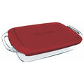 Marinex Seletta Large Rectangular Roaster With Handles & Plastic Lid, 3.5L