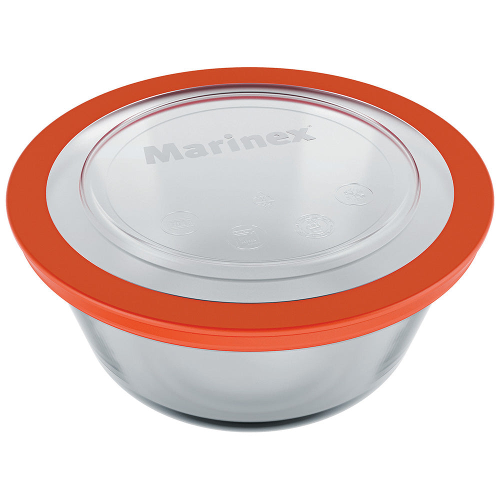 Marinex Glass Mixing Bowl With Plastic Lid, 2.4L