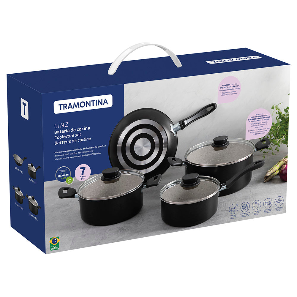 Tramontina Linz Non-Stick Aluminium Cookware Set, 7pc