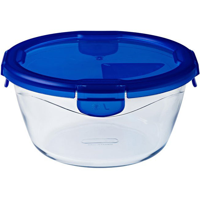 Pyrex Cook & Go Round Glass Dish With Lock Lid