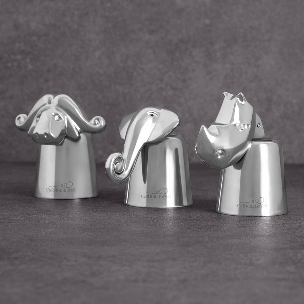 Carrol Boyes Bottle Stopper, Rhino