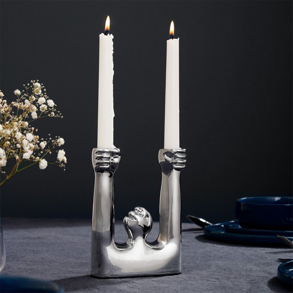 Carrol Boyes Twin Candle Stick, Twilight