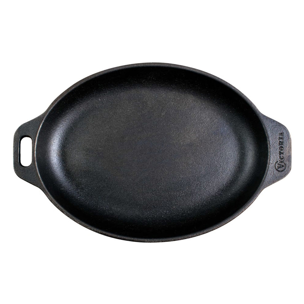 Victoria Enamelled Oval Serving Cast Iron Griddle