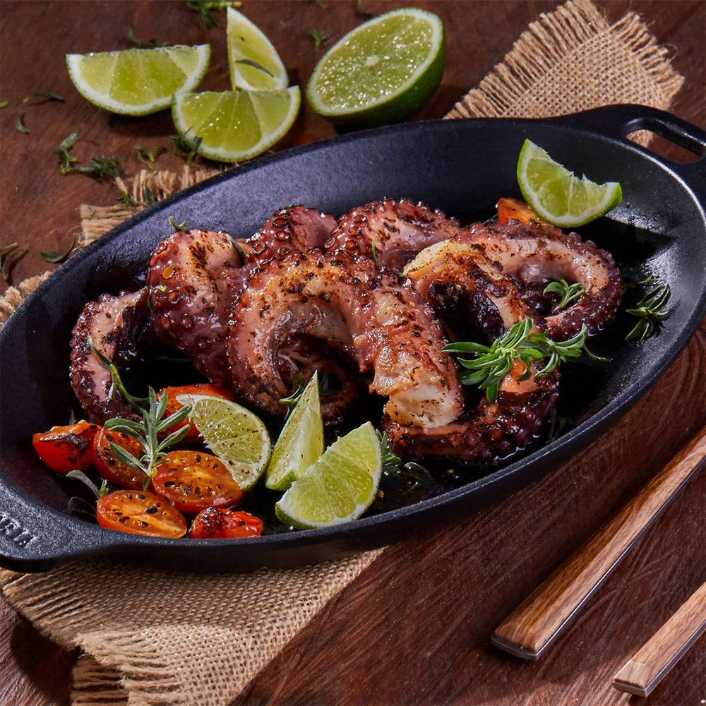 Victoria Enamelled Oval Serving Cast Iron Griddle
