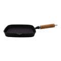 Regent Cast Iron Ribbed Frying Skillet, 22cm