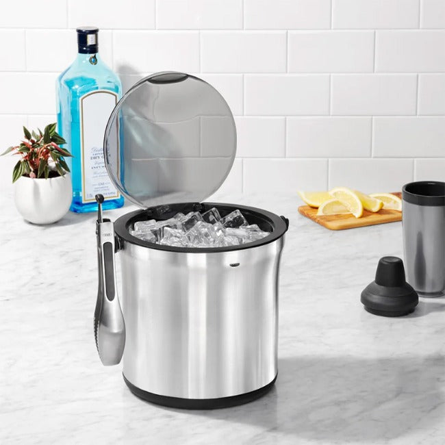 OXO Stainless Steel Ice Bucket & Tong Set