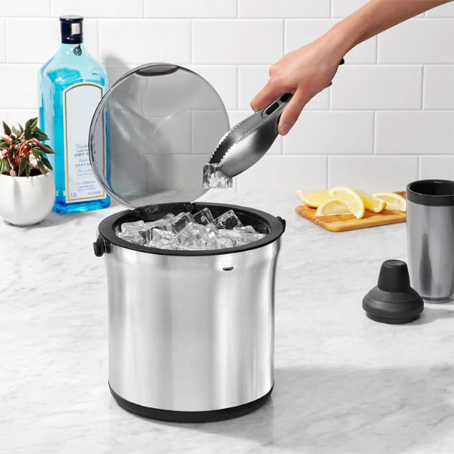 OXO Stainless Steel Ice Bucket & Tong Set