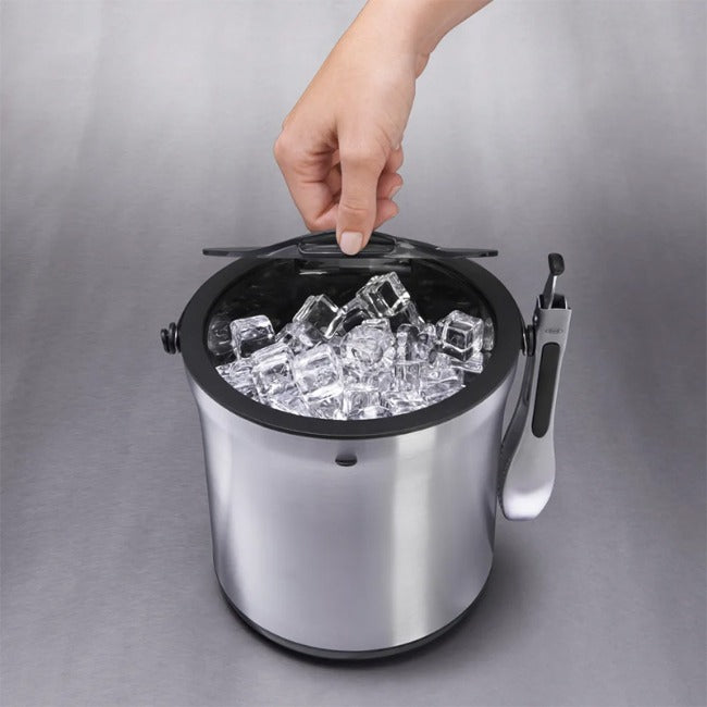 OXO Stainless Steel Ice Bucket & Tong Set