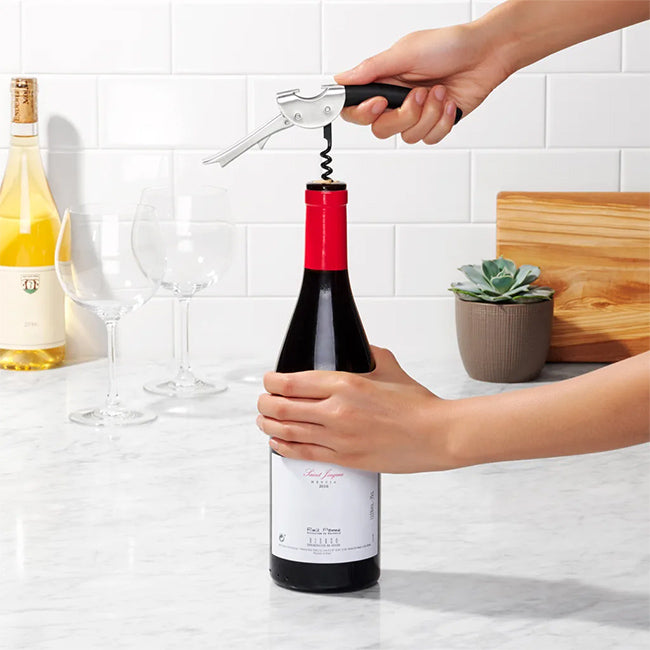 OXO Steel Double Lever Waiter's Corkscrew
