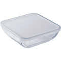 Pyrex Daily Square Dish With Plastic Lid, 2L