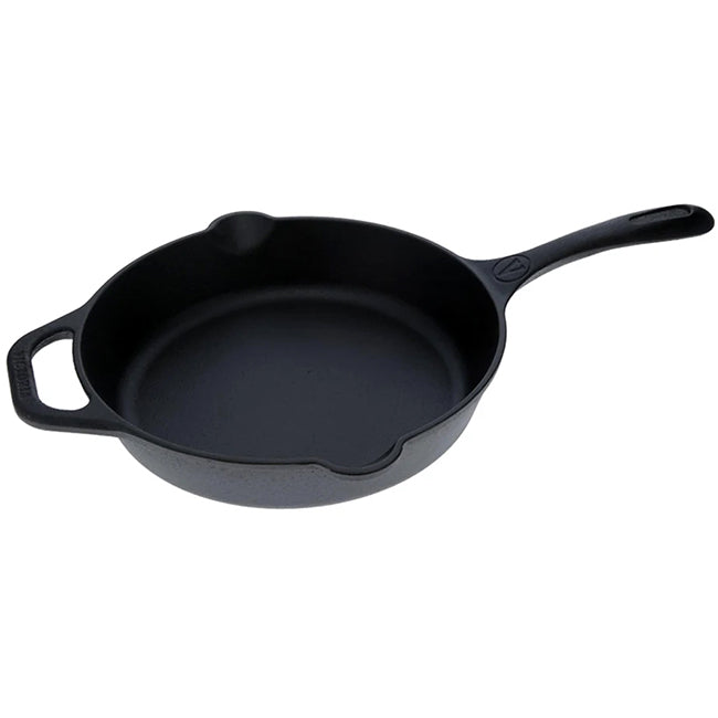Victoria Enamelled Cast Iron Skillet With Helper Handle, 26cm