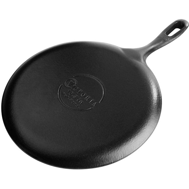 Victoria Seasoned Cast Iron Griddle Pan, 26cm