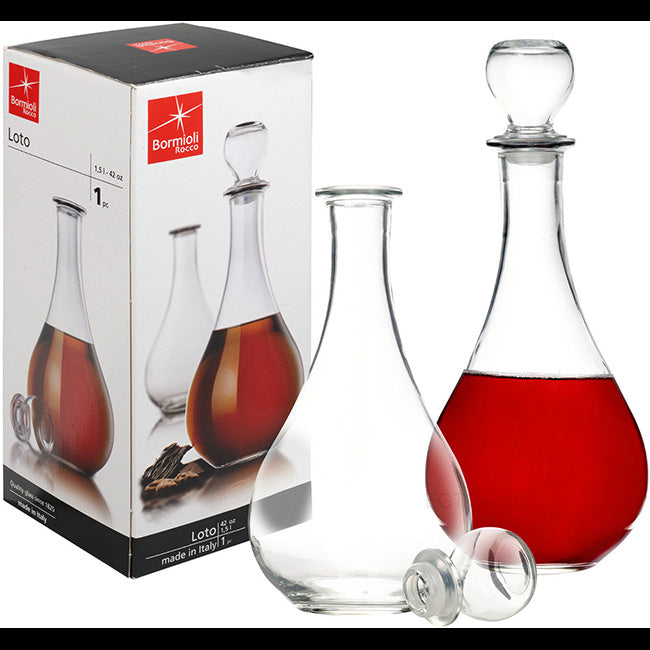 Bormioli Rocco Loto Decanter With Stopper, 1.25L