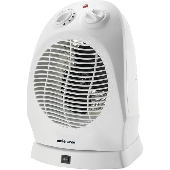 Mellerware White Oscillating Fan Heater