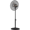 Mellerware Elegant Breeze Steel Black Pedestal Fan, 40cm
