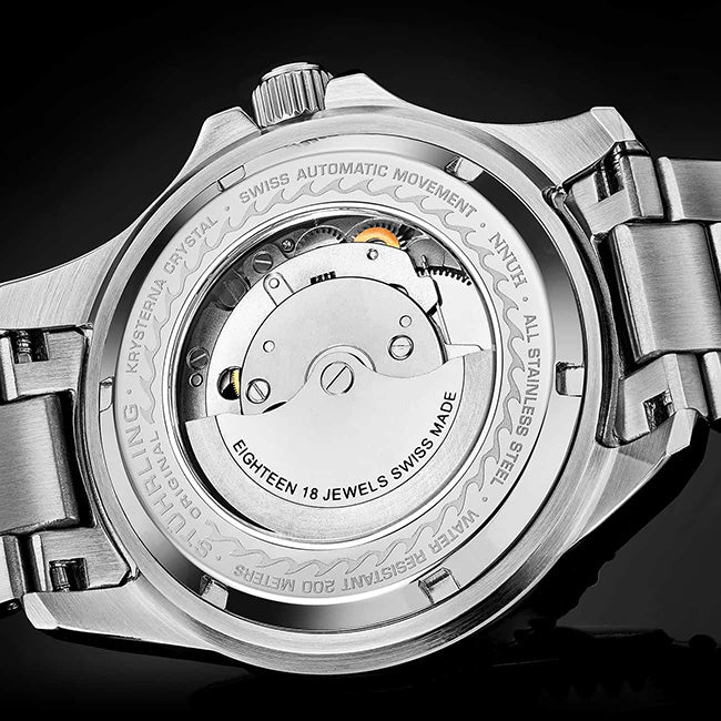 Stuhrling Original Anatol Automatic Dual Time Men's Skeleton Wrist Watch