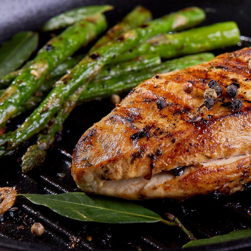Victoria Enamelled Round Grill Cast Iron Skillet, 26cm