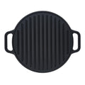 Victoria Enamelled Round Reversible Cast Iron Griddle, 32cm