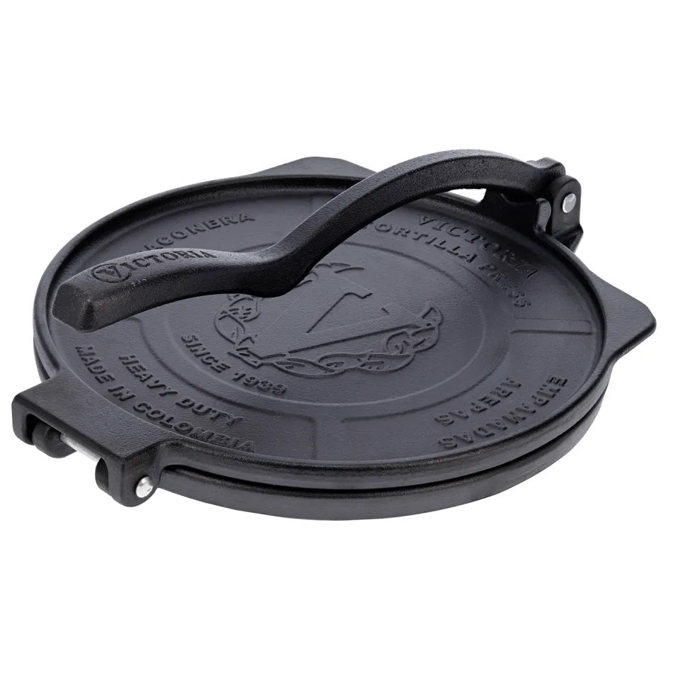 Victoria Seasoned Cast Iron Tortilla Press, 25cm