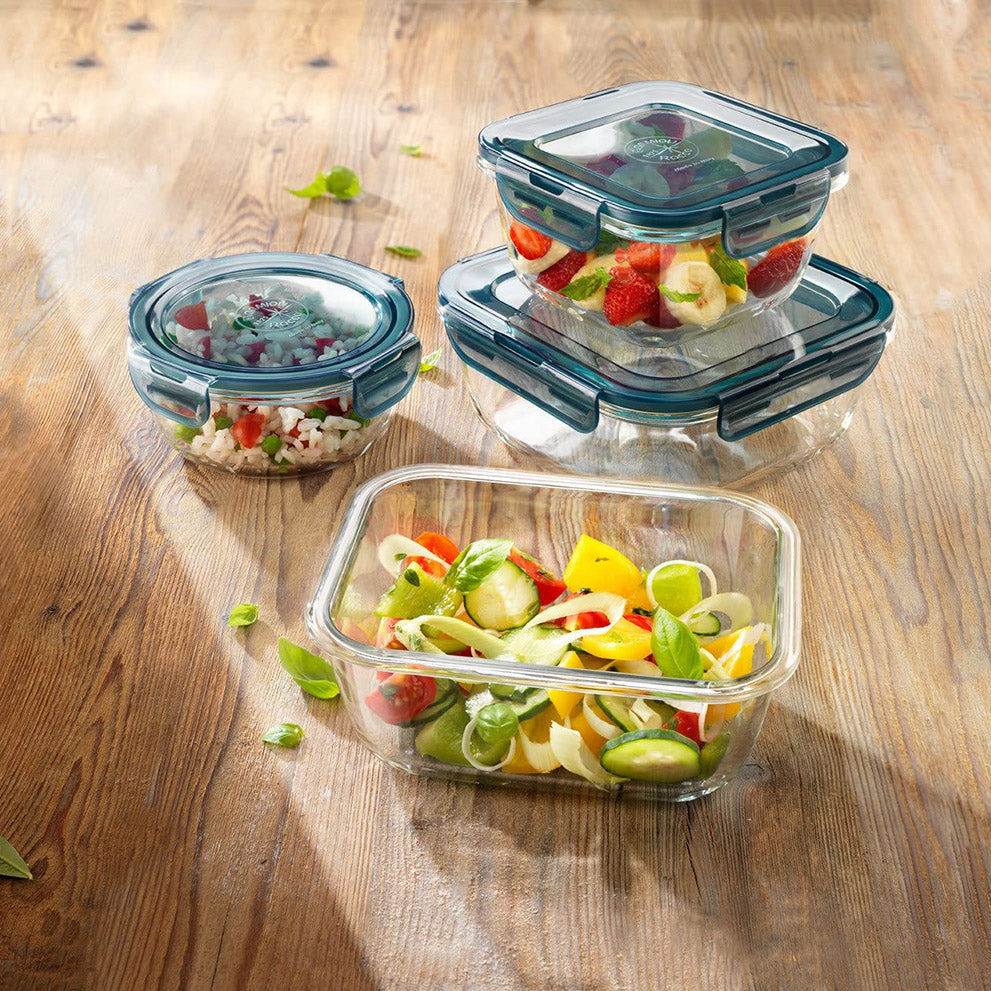Bormioli Rocco Frigoverre Evolution Rectangular Glass Storage Container with Lid