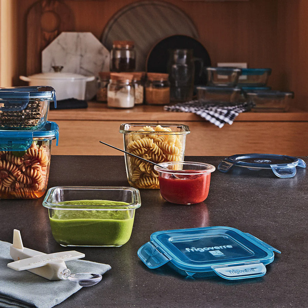 Bormioli Rocco Frigoverre Evolution Round Glass Storage Container with Lid