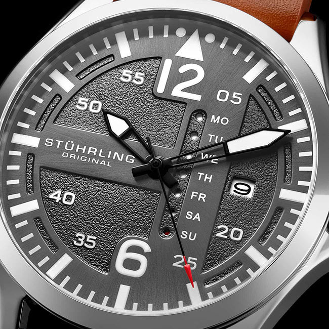 Stuhrling Original Aeronaut Aviator Men's Automatic Wrist Watch