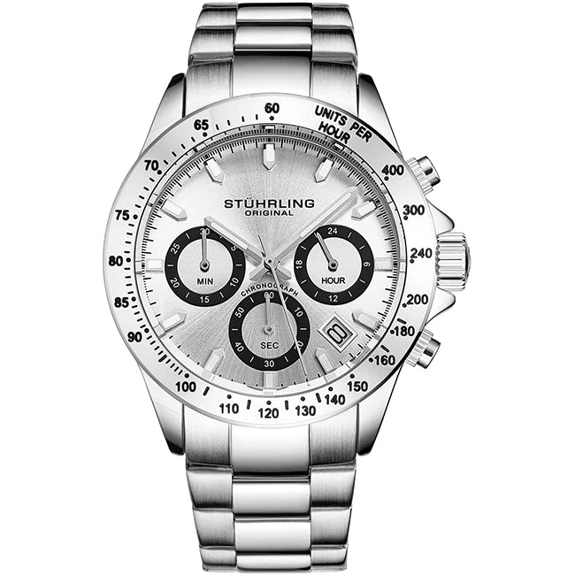 Stuhrling Original Ultima Automatic Quartz Chronograph Men's Wrist Watch