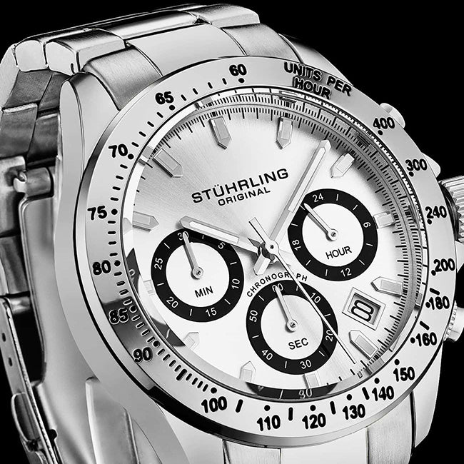 Stuhrling Original Ultima Automatic Quartz Chronograph Men's Wrist Watch