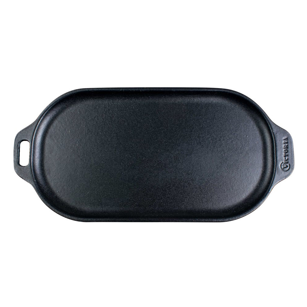 Victoria Enamelled Oval Serving Cast Iron Griddle