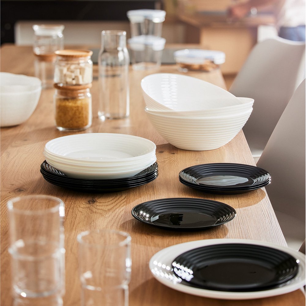 Luminarc Harena Opal Tempered Glass Dinner Plate, 27cm