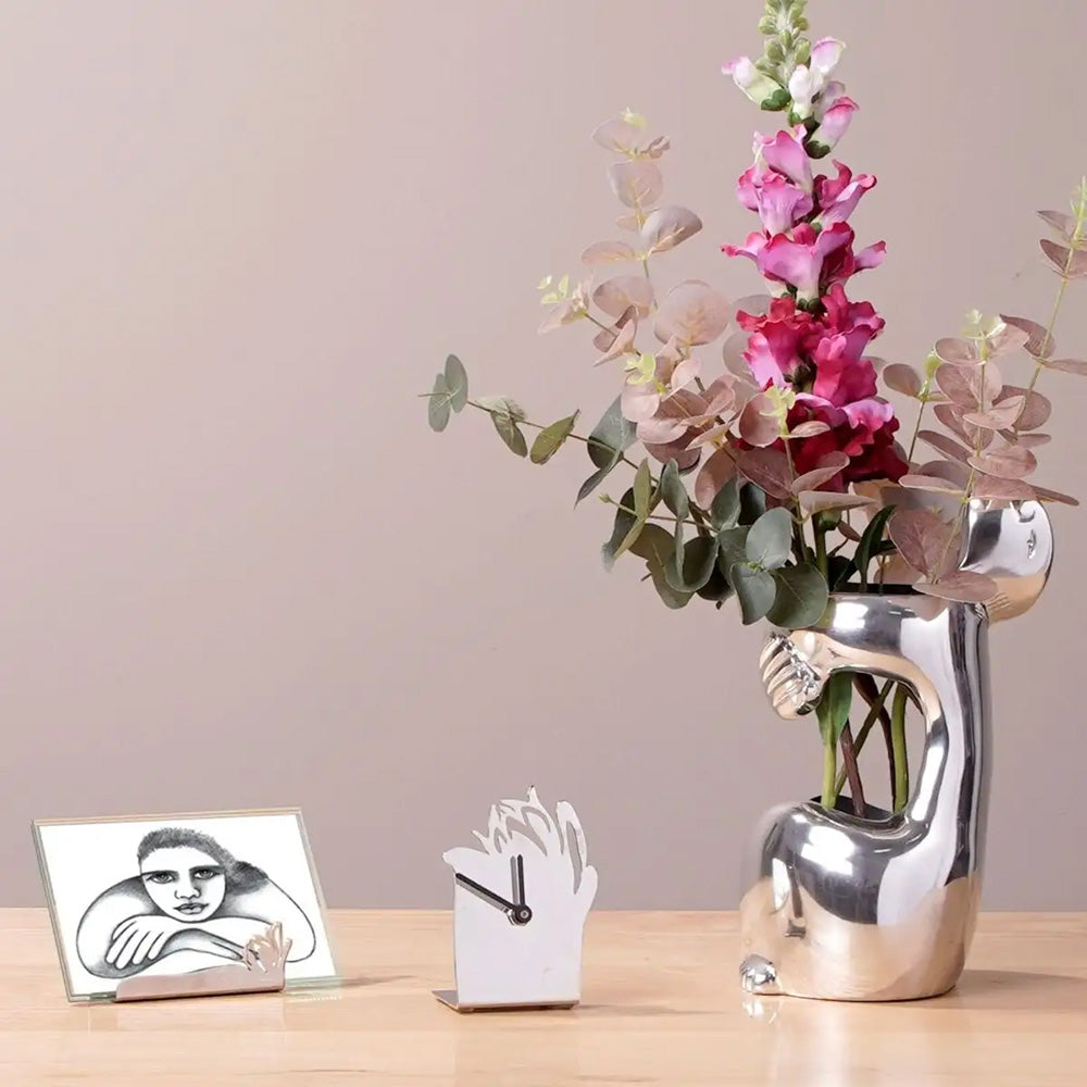 Carrol Boyes Desk Clock, Protea