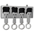 Carrol Boyes Set Of 4 Keyrings On Wall Mount, All Keyed Up