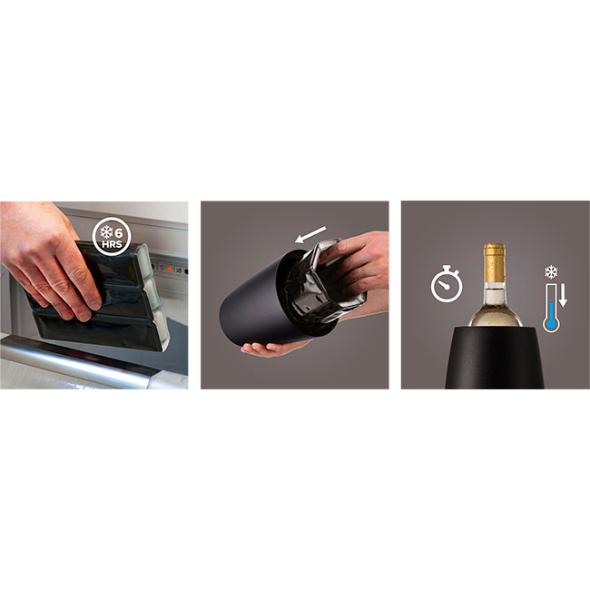 Vacu Vin Active Elegant Black Wine Bottle Cooler